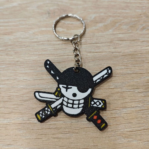 One Piece Zoro's Jolly Roger Keychain new, multicolor