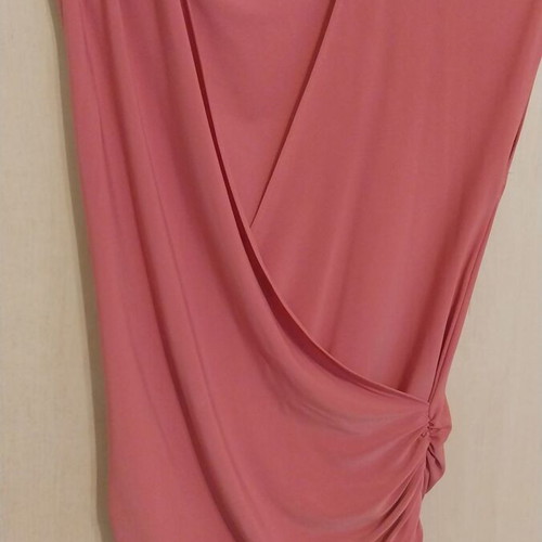Zara pink blouse crossover with draping on one shoulder like new