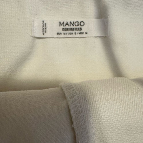 MANGO denim mini dress salopette like new, white, size M