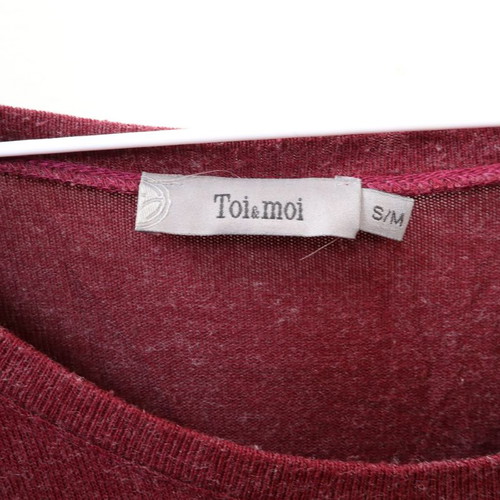 Toi&Moi burgundy 3/4 blouse used