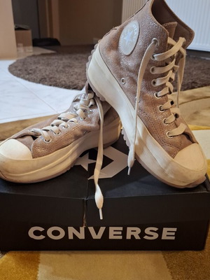 Converse leather pink glitter boots used, size 40