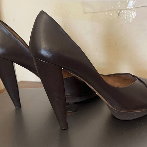 Branded Leather Pumps Used Size 37.5 With Stable 11 cm Heel