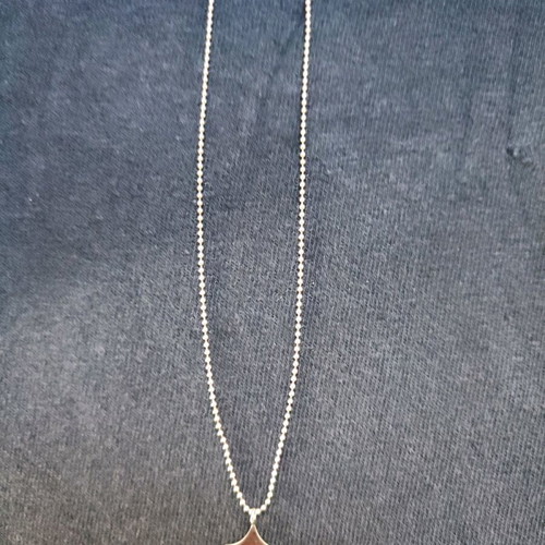 Silver necklace 20 cm with star pendant like new