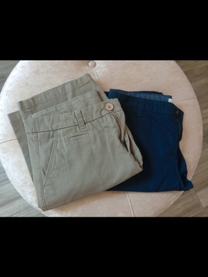 Boys' bermudas like new, beige OVS and blue Orchestra, size 164 cm
