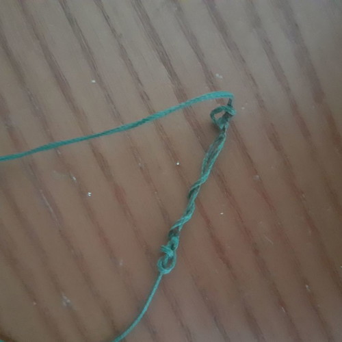 Handmade necklace with blue decorative pendant new