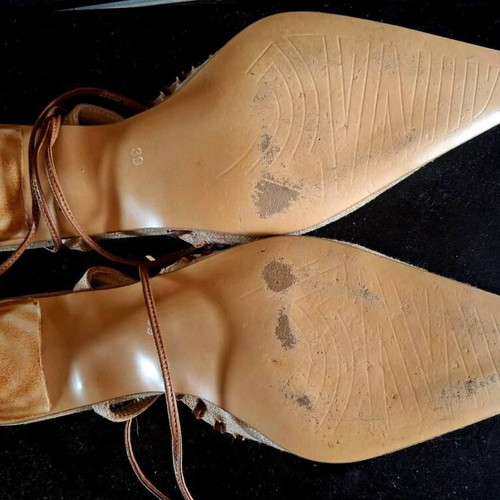 Vintage Y2K Nemesis mules size 39, like new, beige and brown