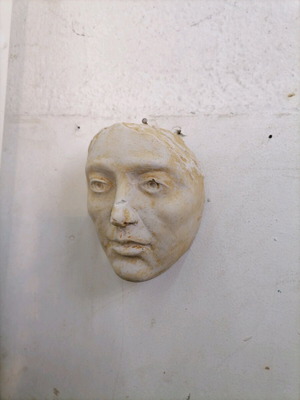 Gypsum woman head hanging made to order