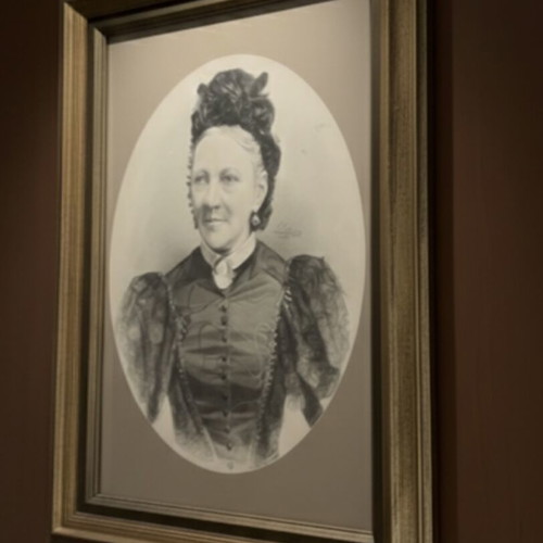 Old Charcoal Drawing Used, Signed 1897, Framed 60x76 cm