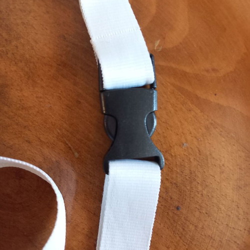 Large white keychain lanyard