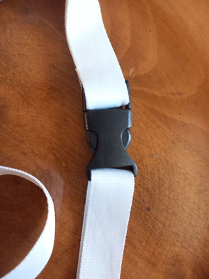 Large white keychain lanyard