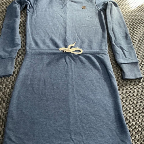 Blue sweatshirt dress with drawstring like new