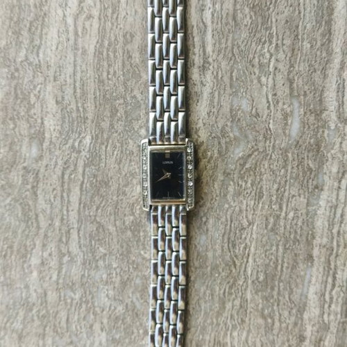 Lorus women's watch new with rectangular case and crystals