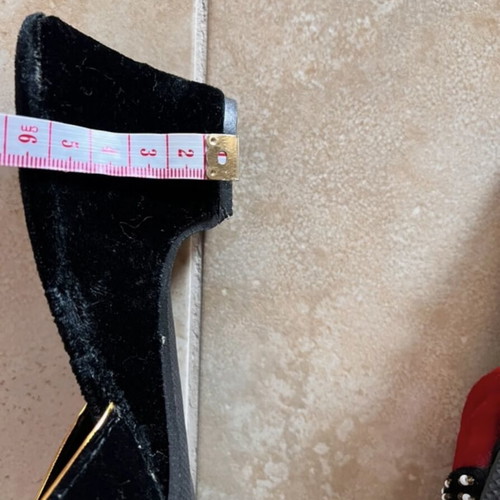 Vintage velour mules like new with beads, size 36