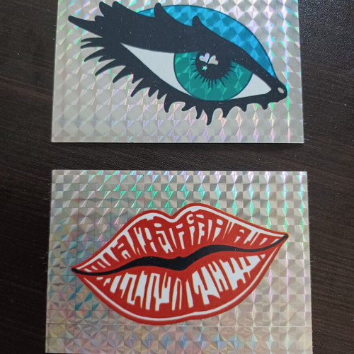 Panini holographic pop art stickers like new