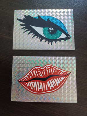 Panini holographic pop art stickers like new