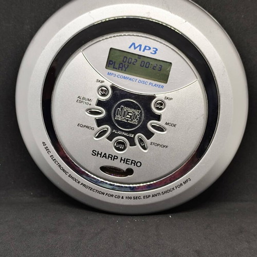 Sharp Hero CDM-23D portable MP3/CD player, vintage