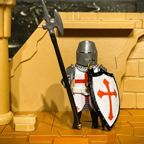 Playmobil Templar Heavy Infantry Knight custom made, brand new