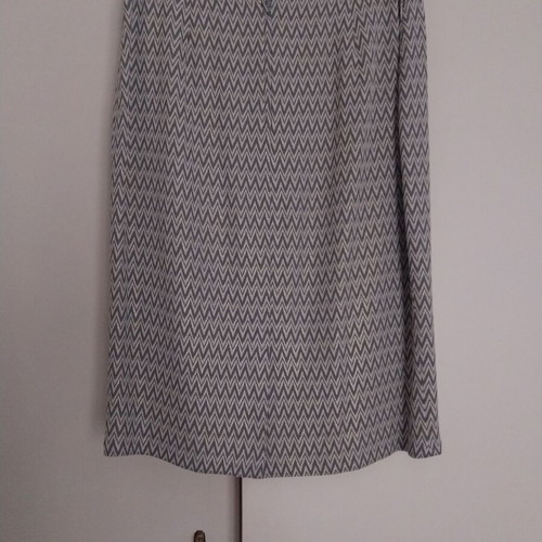 Suit set jacket, skirt and satin blouse like new, size Large, grey and silver