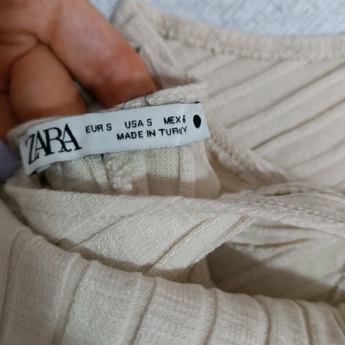 Zara midi fitted dress like new, beige, size S