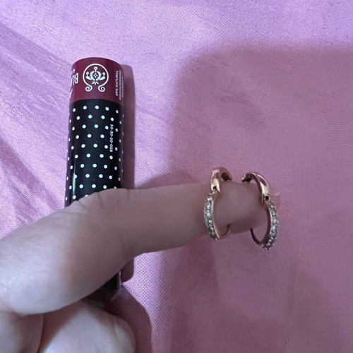 Hoop earrings set of 2 in gold, like new, one with rhinestones