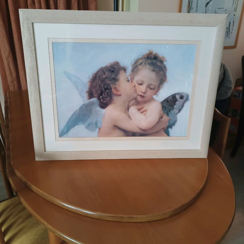 Πίνακας με αφίσα σαν καινούργιο, διαστάσεις 69x54, μοντέρνα κορνίζα