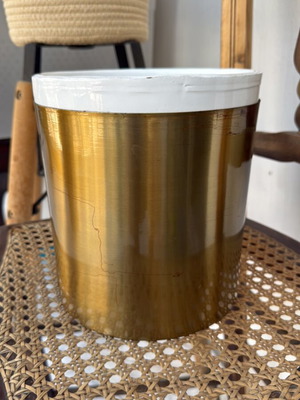 Clay Pot Planter with Brass Outer Used