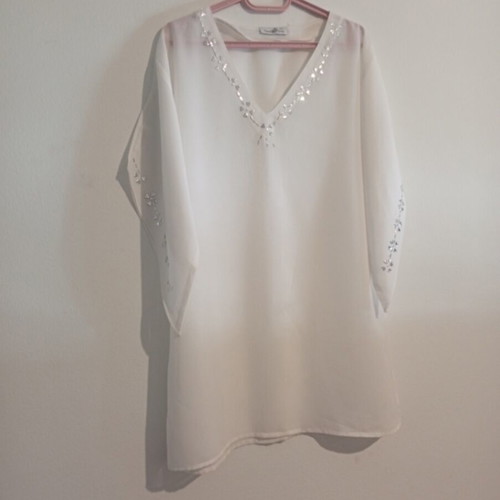 Yiannis Ziros Caftan new, size medium-large, white