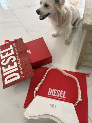 Diesel shoulder bag like new, white