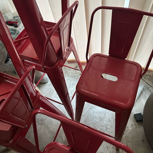 Stands and high chairs used, pack of 8 chairs and 3 stands