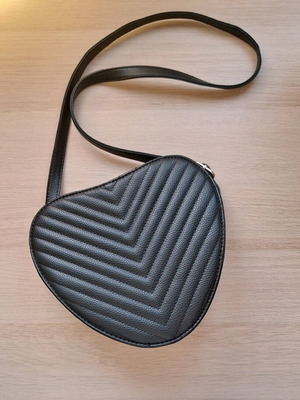 Τσάντα ώμου αφόρετη, μαύρη