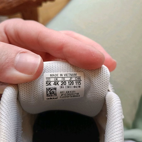 Adidas baby sports shoes used, size 20