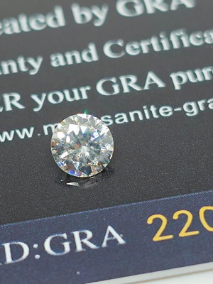Moissanite 0.5ct D VVS1 precious stone like new with GRA certification