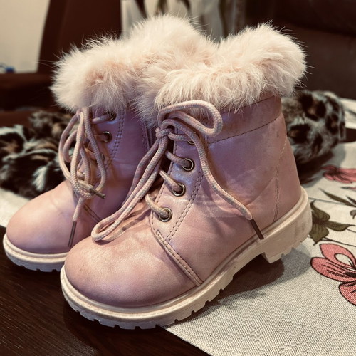 Next leopard print winter coat and pink boots set for girls 2-3 years like new