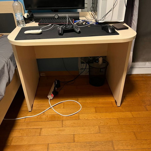 Set of 2 handmade desks and drawer bookshelf for children's room