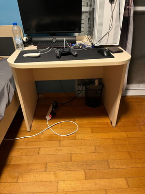 Set of 2 handmade desks and drawer bookshelf for children's room
