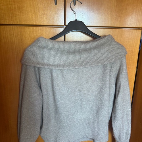 Woolen blouse with off-shoulder H&M like new, beige, size S