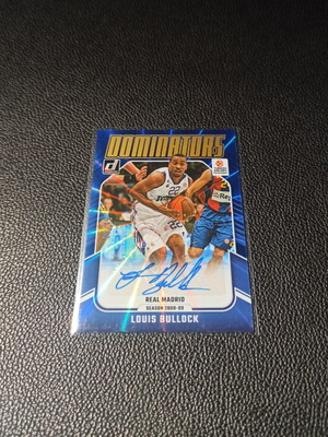 Donruss EuroLeague Dominators Auto Louis Bullock Blue like new /49
