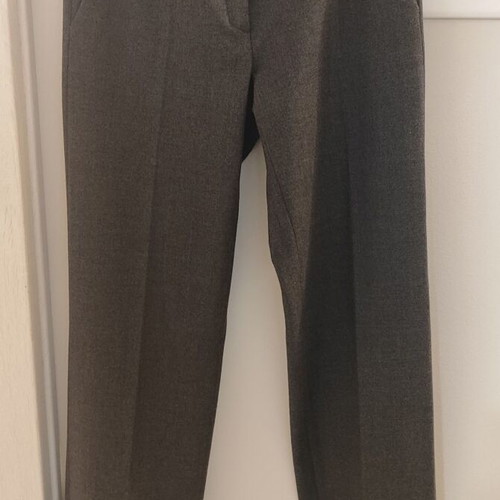 Wool Italian pants like new, gray with cuffs