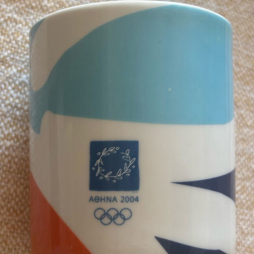 Ionia porcelain mug like new, Athens 2004 Olympic Games collectible