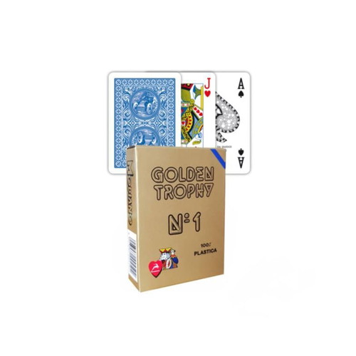 Modiano Golden Trophy blue playing cards, pack of 2, new