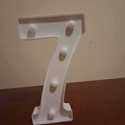 Number 7 birthday decoration lamp like new