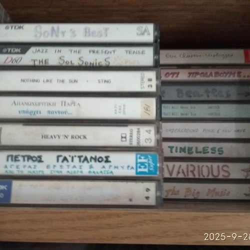 Audio cassette tapes used, pack with foreign music, rewritable