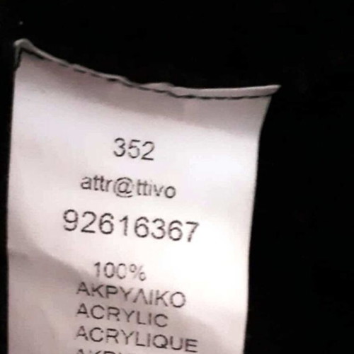 Attrattivo long loose rib knit blouse dress used black gray