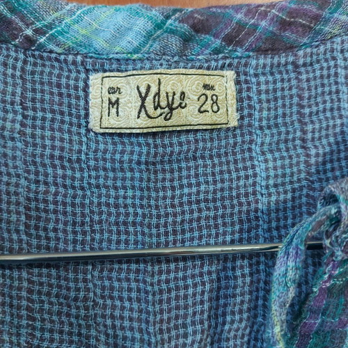 Bershka blue checked shirt dress medium used