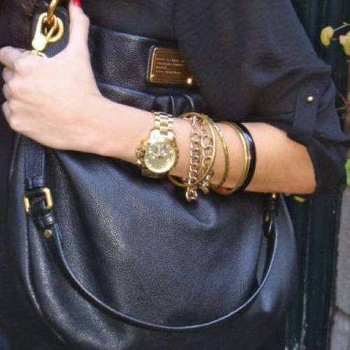 Marc Jacobs Q Hillier Black Leather Shoulder Bag used