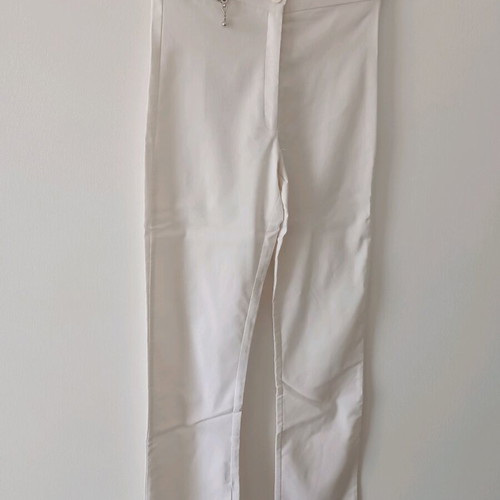 White elastic pants