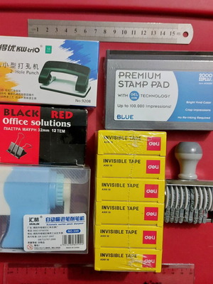 Office supplies set new, various unused items
