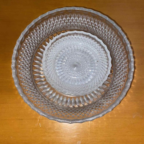 Vintage dessert plate set with large bowl