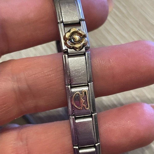 Re Florence bracelet used, steel with 18k gold details