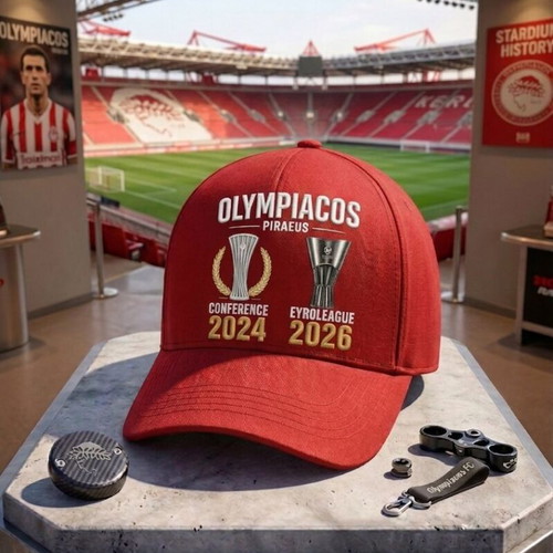 Olympiacos Piraeus Champions Edition Cap new, red 2024-2026